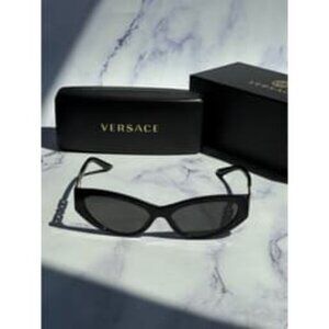 Versace VE4470B Strass Black Cat Eye Sunglasses